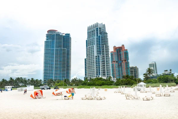 Miami États Unis Juin 2018 Les Gens Détendent Plage Sud — Photo