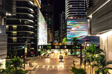 Downtown Miami gece görünümü
