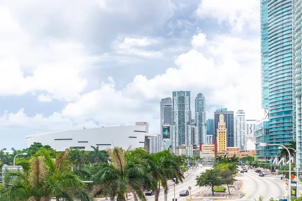 Edificio de arena de American Airlines en Miami centro — Foto de Stock