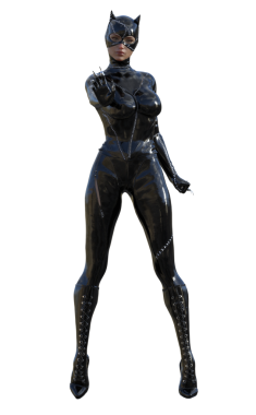 Kedi kadın kostümlü kadın figürü