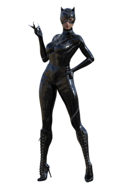 Kedi kadın kostümlü kadın figürü