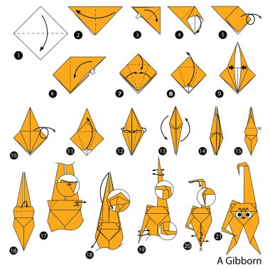 adım adım talimatları nasıl origami A Gibborn yapmak