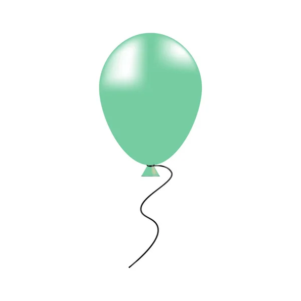  Beyaz bir arka planda izole edilmiş balon. Parti, doğum günü ve düğünler için vektör illüstrasyon balonu..