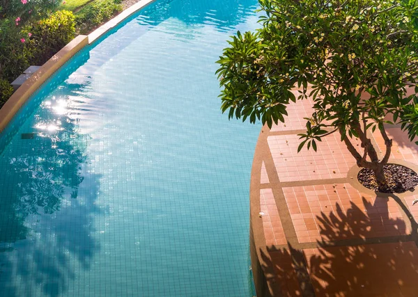 Piscina Relaxe Parque Vista Edifício Alto — Fotografia de Stock