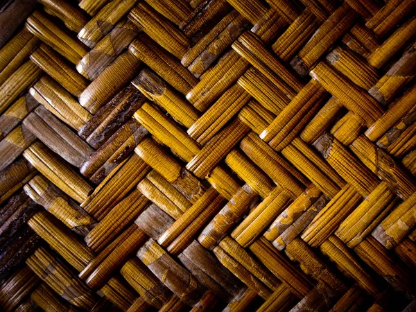Détail Des Meubles Tissage Texture Tissage Bambou — Photo