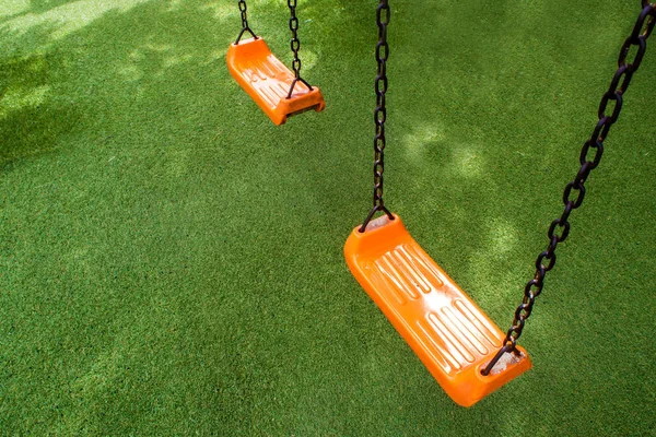 Swing Seat Artificial Grass — Stock Photo, Image