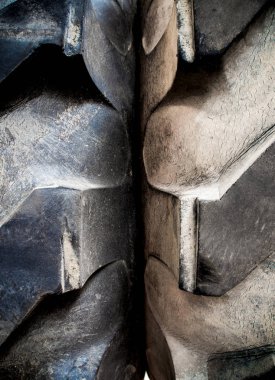 Doku çok aşınma ve yıpranma eski lastik yüzeyi