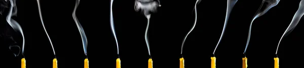 Λευκός Καπνός Όταν Σβήνει Κερί — Φωτογραφία Αρχείου