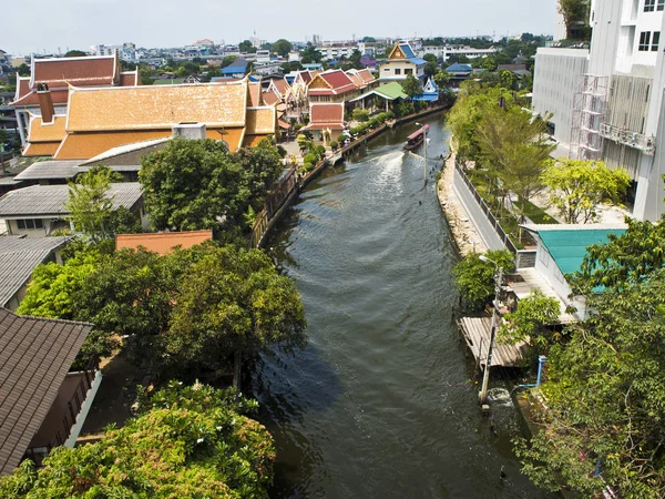 Barco Cola Larga Bangkok Canal — Foto de Stock