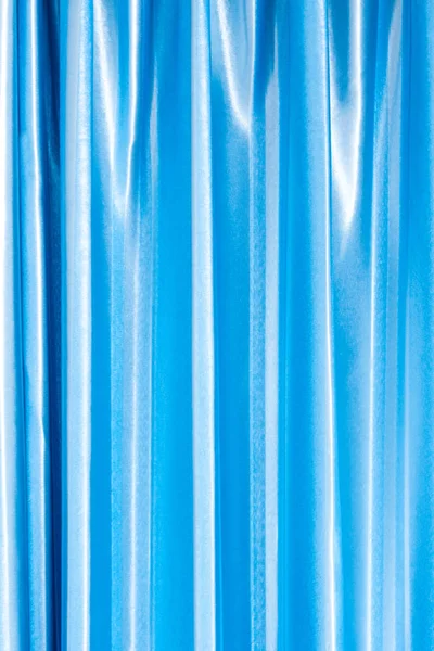 Ljusa Och Glänsande Blå Färg Gardin Rummet — Stockfoto