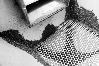 Plastik boncuk akışı Hopper çelik geri dönüşüm