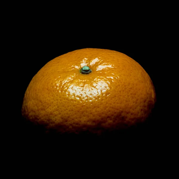Permukaan Tekstur Close Oranye Kesegaran Pada Latar Belakang Hitam — Stok Foto