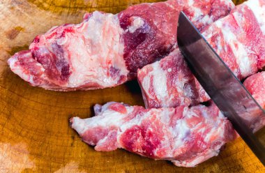 Domuz eti kemik ahşap kesme tahtası