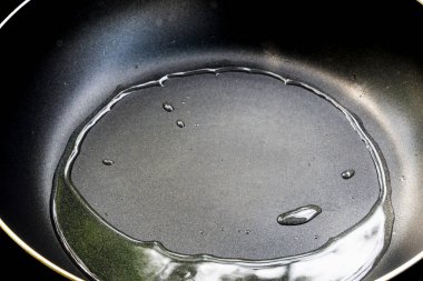 Sıcak pişirme yağı tava pişirme siyah