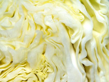 Bir lahana içinde kesme yüzeyi dokusuna yakın çekim