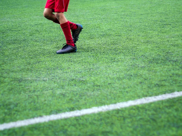 Futebolistas Estão Competindo Esportes Cores Ensino Fundamental — Fotografia de Stock