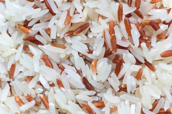 Μικτή Ρύζι Από Λευκό Ρύζι Και Καστανό Ρύζι Προετοιμασία Για — Φωτογραφία Αρχείου