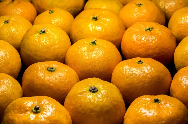 Gros Plan Sur Surface Brillante Des Fruits Frais Orange — Photo