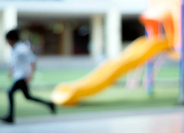 Desfocado Parque Escolar Atividades Para Crianças — Fotografia de Stock