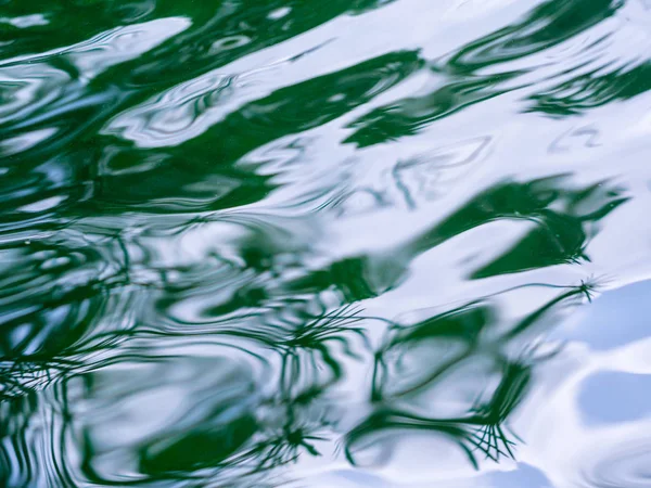 Reflection of sunlight on the moving water surface