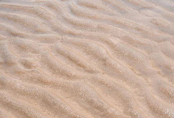 Welle Auf Feinem Sand Bei Ebbe — Stockfoto