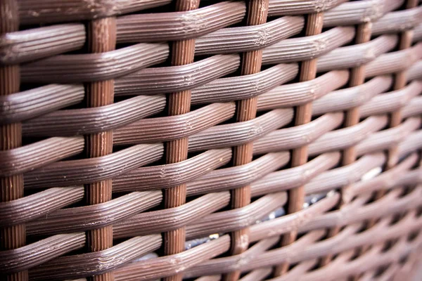 Detalhe de móveis de tecelagem de plástico — Fotografia de Stock