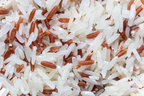 Mixed of white rice and brown rice