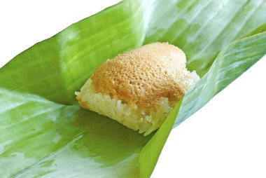 Muz Yaprak içinde Tay muhallebi tatlı yapışkan pirinç sarılmış