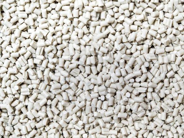 Grano blanco de pellets de reciclaje de plástico remelt — Foto de Stock