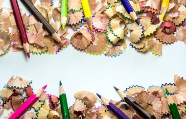 Pastel boya kalem talaş arasındaki boşluk