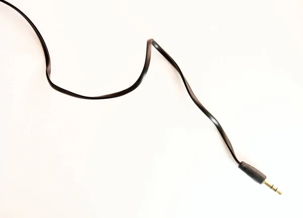 Cable de línea plana de conexión de audio jack — Foto de Stock