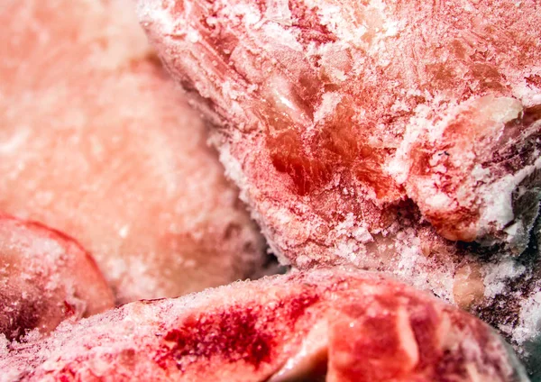 Hueso de cerdo crudo congelado — Foto de Stock