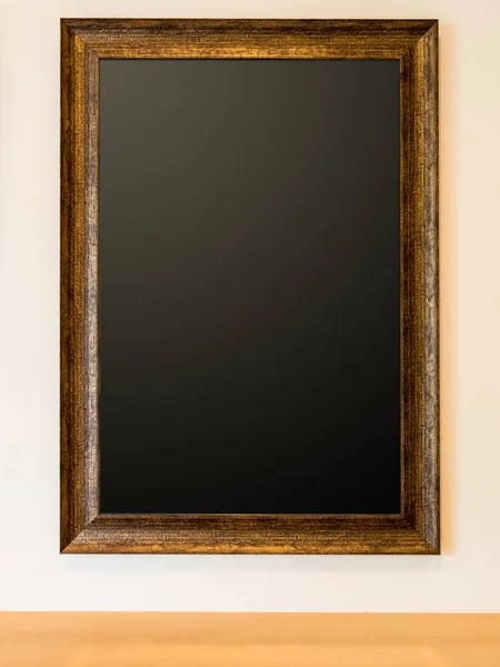 Blank Wooden Picture Frame Wall — Stock Photo, Image