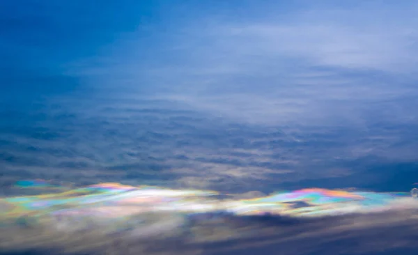 Förekomsten Färger Ett Moln Cloud Iridescence — Stockfoto
