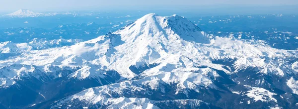 Aerial View Idaho Mountains Sky While Airplane View Brown Mountains — Stock Photo, Image