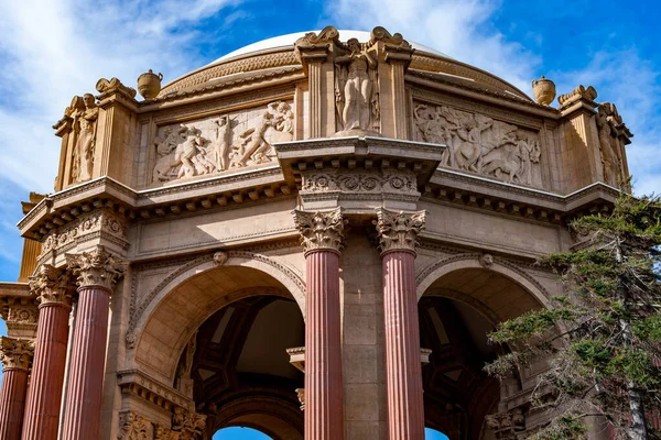 Velké Kamenné Zdi Základy Paláce Výtvarných Umění San Franciscu Kalifornie — Stock fotografie