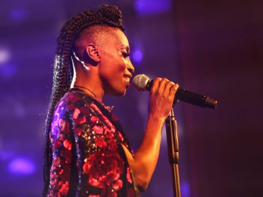 Zürih, İsviçre 11 Mayıs 2018 Skye Edwards, Morcheeba, ünlü sesi canlı Zürih'te gerçekleştirir. Michele Morrone tarafından (fotoğraf)