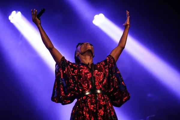 Zurich Suiza Mayo 2018 Hermosa Cantante Morcheeba Skye Edwards Actúa — Foto de Stock