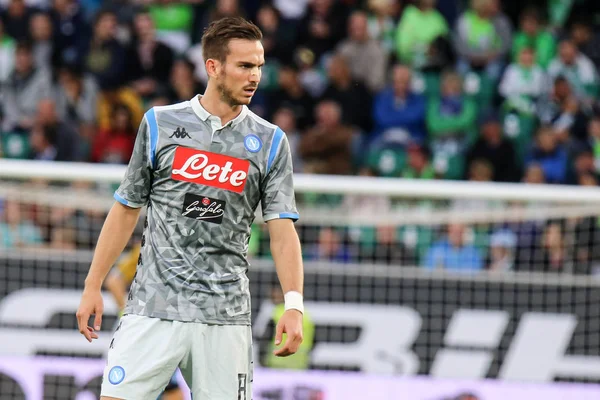 Wolfsburg, Almanya, 11 Ağustos 2018: Napoli futbolcu, Fabin Ruiz, bir futbol maçı sırasında. 