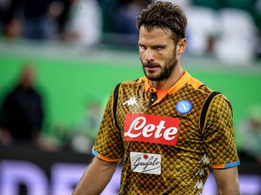 Wolfsburg, Almanya, 11 Ağustos 2018: kaleci Orestis Karnezis 11 Ağustos 2018 bir maç sırasında. Michele Morrone tarafından (fotoğraf)