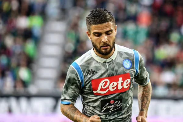 Wolfsburg, Almanya, 11 Ağustos 2018: Napoli futbolcu Lorenzo Insigne Vfl Wolfsburg - Volkswagen Arena Wolfsburg, Almanya üzerinde 11 Ağustos 2018 Ssc Napoli maçı sırasında. Michele Morrone tarafından (fotoğraf)