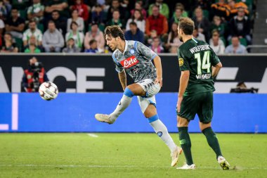 Wolfsburg, Almanya, 11 Ağustos 2018: futbol oyuncu Simone Verdi eylem Vfl Wolfsburg - Wolfsburg, Almanya üzerinde 11 Ağustos 2018 Ssc Napoli arasında bir maç sırasında. Michele Morrone tarafından (fotoğraf)
