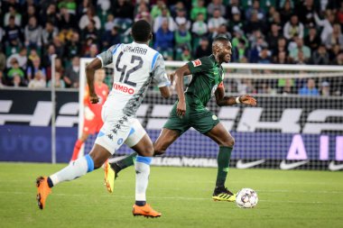 Wolfsburg, Almanya, 11 Ağustos 2018: defans oyuncusu Josuha Guilavogui, 11 Ağustos 2018 bir maç sırasında eylem içinde. Michele Morrone tarafından (fotoğraf)