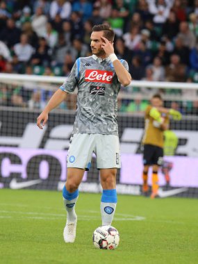 Wolfsburg, Almanya, 11 Ağustos 2018: futbolcu Fabin Ruiz Ssc Napoli t-shirt 2018-2019 sezon ile bir maç sırasında. Michele Morrone tarafindan fotograf.
