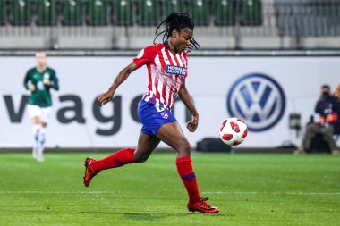 Wolfsburg, Almanya 18 Ekim 2018. kadın futbol oyuncusu, Ludmilla da Silva, eylem sırasında Uefa Kadınlar Şampiyonlar Ligi maç. VfL Wolfsburg - atletik Madrid. 18 Ekim 2018 Wolfsburg, Almanya. Michele Morrone tarafından (fotoğraf)