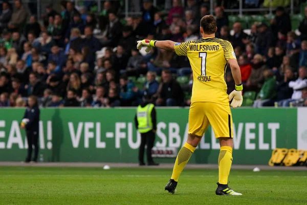 Wolfsburg Tyskland Oktober 2017 Vfl Kvinnliga Målvakten Almuth Schult Match — Stockfoto