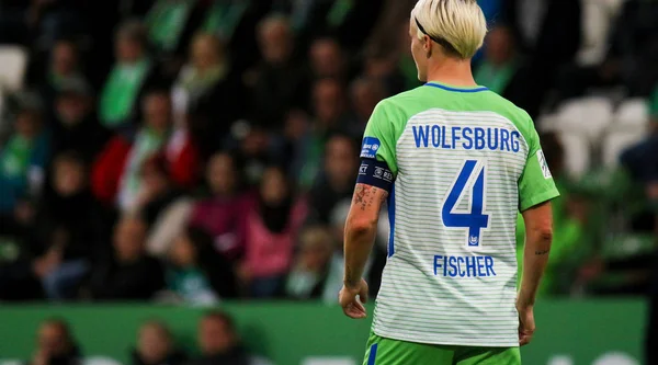 Wolfsburg Tyskland Oktober 2017 Vfl Kvinnliga Fotbollsspelare Nilla Fischer Soccer — Stockfoto