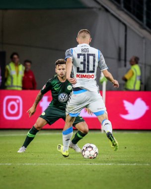 Wolfsburg, Almanya, 11 Ağustos 2018: bir futbol maçı sırasında 2018-2019 sezon futbolcu, Marko Rog #30. Michele Morrone tarafindan fotograf.