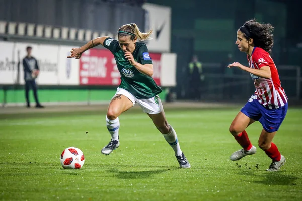 WOLFSBURG, GERMANY, October 17, 2018. Anna Blasse in action during a soccer match UEFA Women's Champions League. VfL Wolfsburg - Athletic Madrid. October 18, 2018 in Wolfsburg, Germany. (Photo by Michele Morrone).