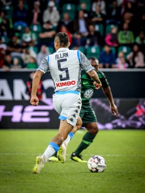 Wolfsburg, Almanya, 11 Ağustos 2018: futbolcu Allan Marques Loureiro 2018/2019 sezon bir maç sırasında eylem içinde. Michele Morrone tarafindan fotograf.